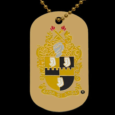 Alpha Phi Alpha Double Side Dog Tag Gold