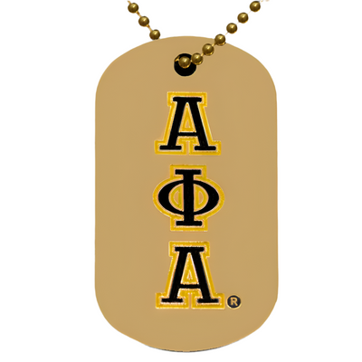 Alpha Phi Alpha Double Side Dog Tag Gold