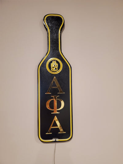 Alpha Phi Alpha LED Wooden Paddle