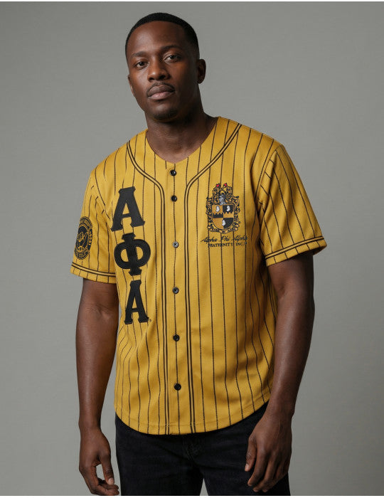 Alpha Phi Alpha Baseball Jersey Gold