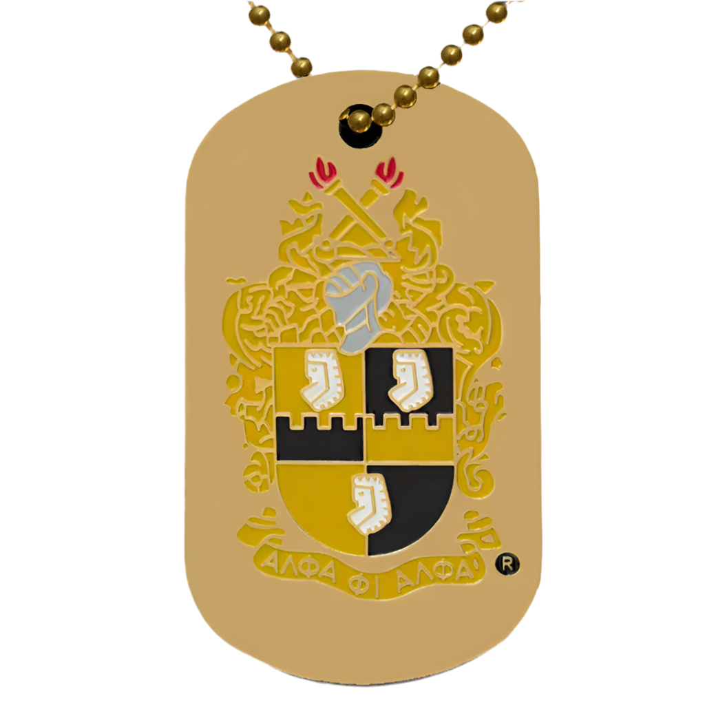 Alpha Phi Alpha Double Side Dog Tag Gold