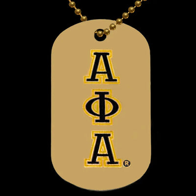 Alpha Phi Alpha Double Side Dog Tag Gold