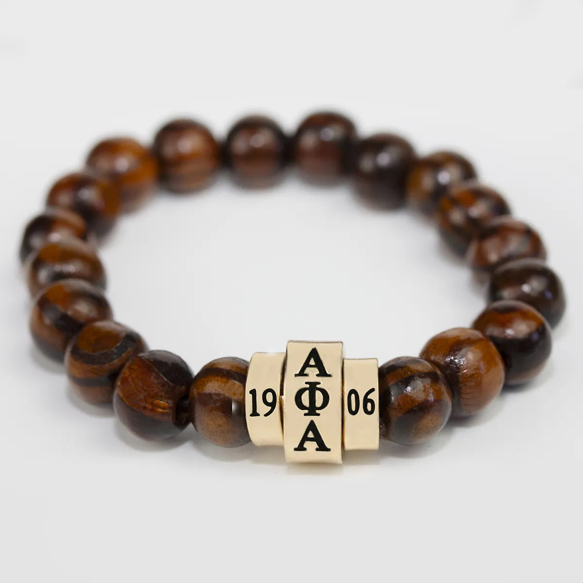 Alpha Phi Alpha Natural Wooden Bead Bracelet